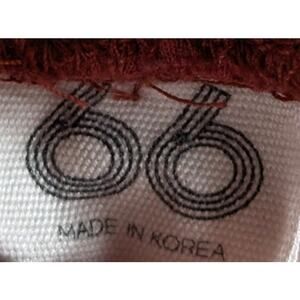 Yook Yook Girls Rust Midi Skirt Women Cotton Blend Elastic Waist Made in Korea